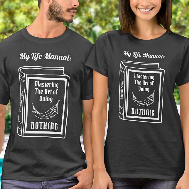 Modern Funny Quotes Typography Black and White T-Shirt (Creator Uploaded)