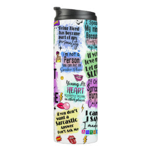 Modern Funny Sarcastic Thermal Tumbler
