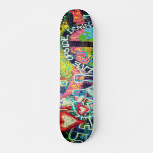 Modern Funny Typographic Love Heart Street Art Skateboard