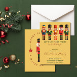 Modern Funny Unique Nutcracker Christmas Party Invitation<br><div class="desc">"‘Tis the season to make your holiday celebration unforgettable with our Modern Funny Unique Nutcracker Christmas Party Invitation! Perfect for corporate Christmas parties, family reunions, gatherings with friends, and club events, this playful invitation features five cute Nutcracker graphics and a customisable funny intro, 'Let’s get this party cracking!' Add your...</div>