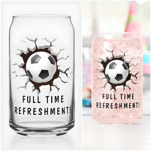 Modern Funny Unusual Custom Soccer Ball Football  Can Glass