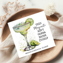 Modern Funny Watercolor Margarita Personalised