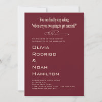 Modern Funny Wedding Invitation