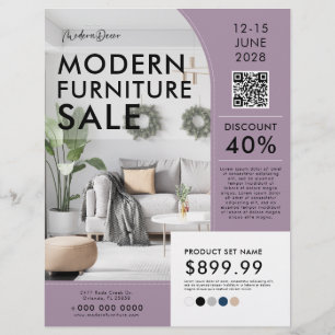 Modern Furniture Home Decor Sale Marketing Ad Flyer