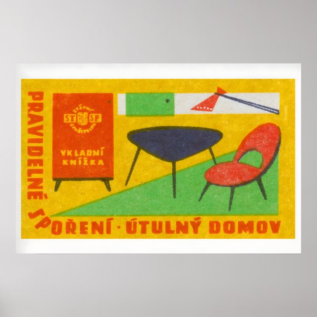 Modern Furniture - Matchbox Print - Czech Wall Art (Front)