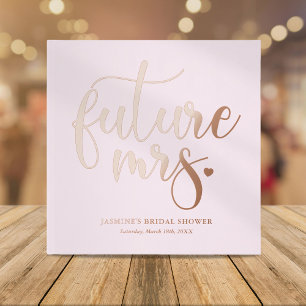 Modern Future Mrs Bridal Shower Guest Book
