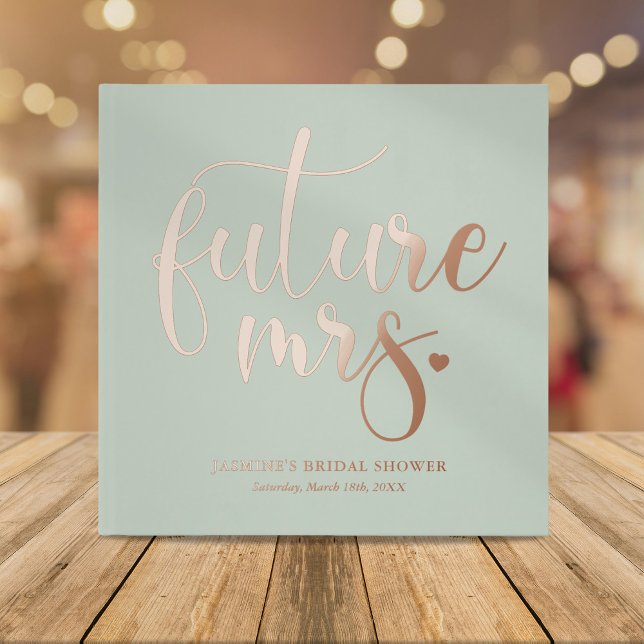 Modern Future Mrs Bridal Shower Guest Book (Creator Uploaded)