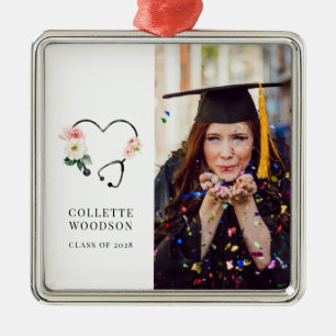 Modern Future Nurse Graduation Memento Photo  Metal Tree Decoration