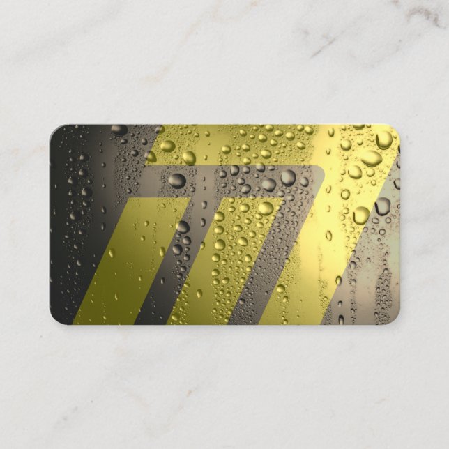 Modern futuristic wet metal style  business card (Front)