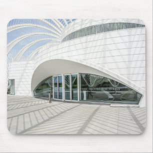 Modern futuristic white building mouse mat