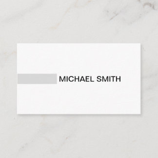 Modern Gainsboro Elegant Professional Plain White Business Card