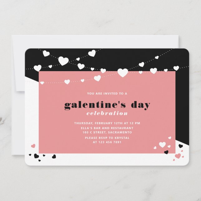 Modern Galentine's Day Celebration Invitation (Front)