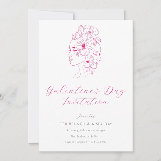 Modern Galentine's Day Invitation (Front)
