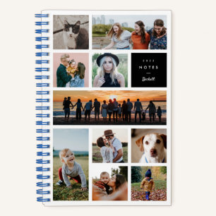 Modern Gallery Ten Photo Collage Notebook