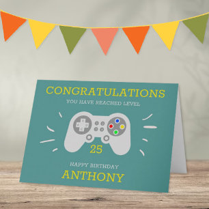 Modern Gamer Any Age Birthday Card