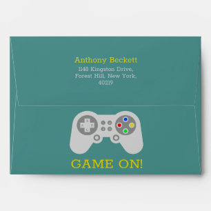Modern Gamer Any Age Birthday Envelope