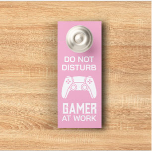 Modern Gamer At Work Personalized Game Controller Door Hanger