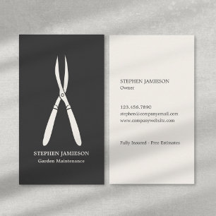 Modern Garden Maintenance Lawn Care Gardener  Business Card