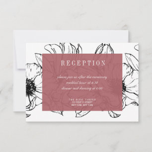 Modern Garden   Pink   Floral wedding RSVP Invitation