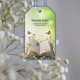 Modern Garden Storybook Floral Baby Shower Gift Tags