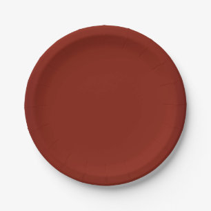 Modern Garnet Red Customisable Paper Plate
