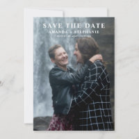 Modern Gay Couple Photo Save the date