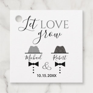 Modern Gay Wedding Favour Tags