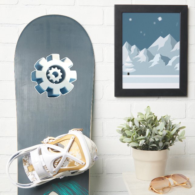 Modern Gear Icon (Snowboard)