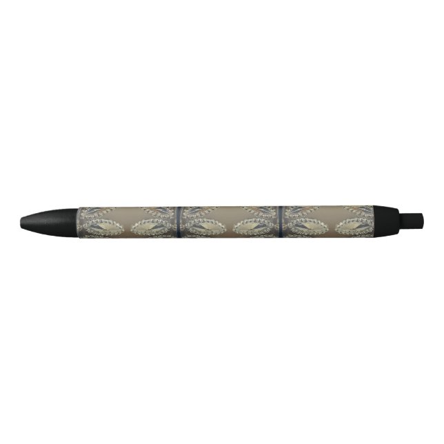 Modern Gem Black Ink Pen  (Front)
