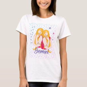 Modern Gemini Twins Zodiac  T-Shirt