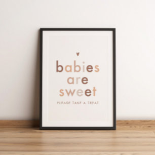 Modern Gender Neutral Babies are Sweet Table Poster