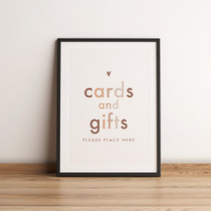 Modern Gender Neutral Cards and Gifts Table Poster