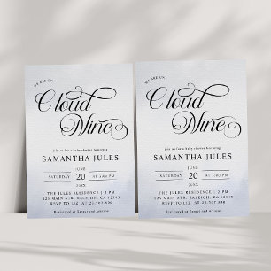 Modern Gender Neutral Cloud Nine Baby Shower Invitation