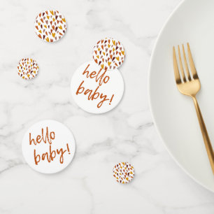 Modern Gender Neutral Hello Baby Shower  Confetti