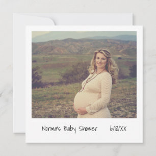 Modern Gender Neutral Photo Baby Shower Invitation