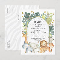 Modern Gender neutral Safari jungle animals shower