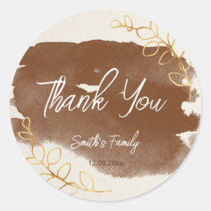 Modern Gender Reveal Minimalist Gender Reveal Classic Round Sticker