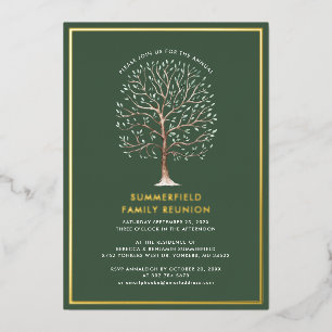 Modern Genealogy Tree Annual Family Reunion Gold