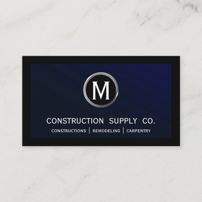 Modern General Construction Business Card (Front)