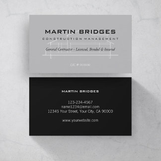 Modern General Construction Business Card