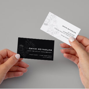 Modern General Construction Chalk Business Cards