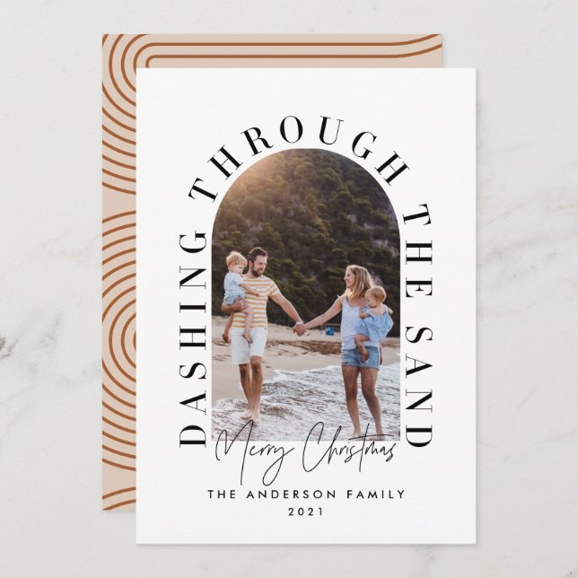 Modern geo christmas dashing through the sand (Front/Back)