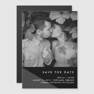 Modern Geo   Photo Save the Date Magnetic Invitation