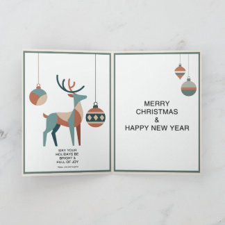 Modern Geometric 2027 Christmas & New Year Card