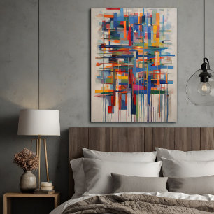 Modern Geometric Abstract Art Poster