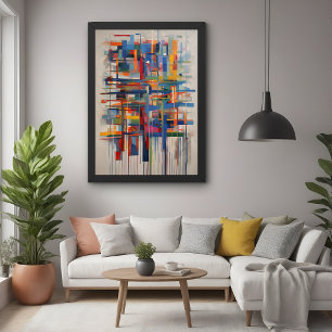 Modern Geometric Abstract Art Poster