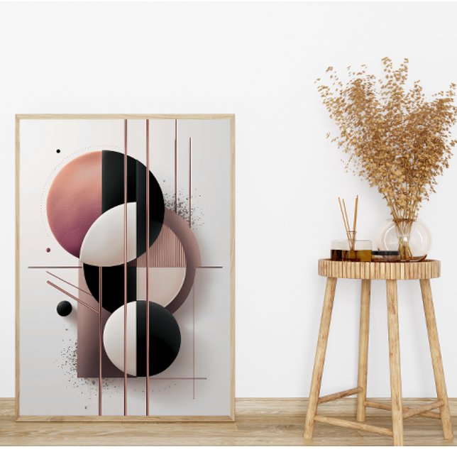 Modern Geometric Abstract Auburn Elegant Minimal Poster (Creator Uploaded)