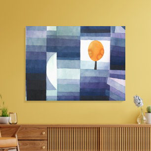 Modern Geometric Abstract Blue Orange Klee Canvas Print