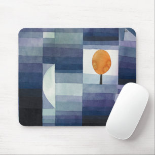 Modern Geometric Abstract Blue Orange Klee Mouse Mat