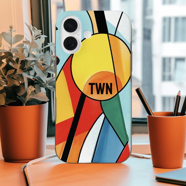 Modern Geometric Abstract Bright Colours Case-Mate iPhone Case (Creator Uploaded)